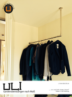 Lade das Bild in den Galerie-Viewer, L Form - Garderobenstange aus Edelstahl