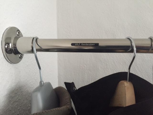 ❶Garderobenstange Wand zu Wand Edelstahl
