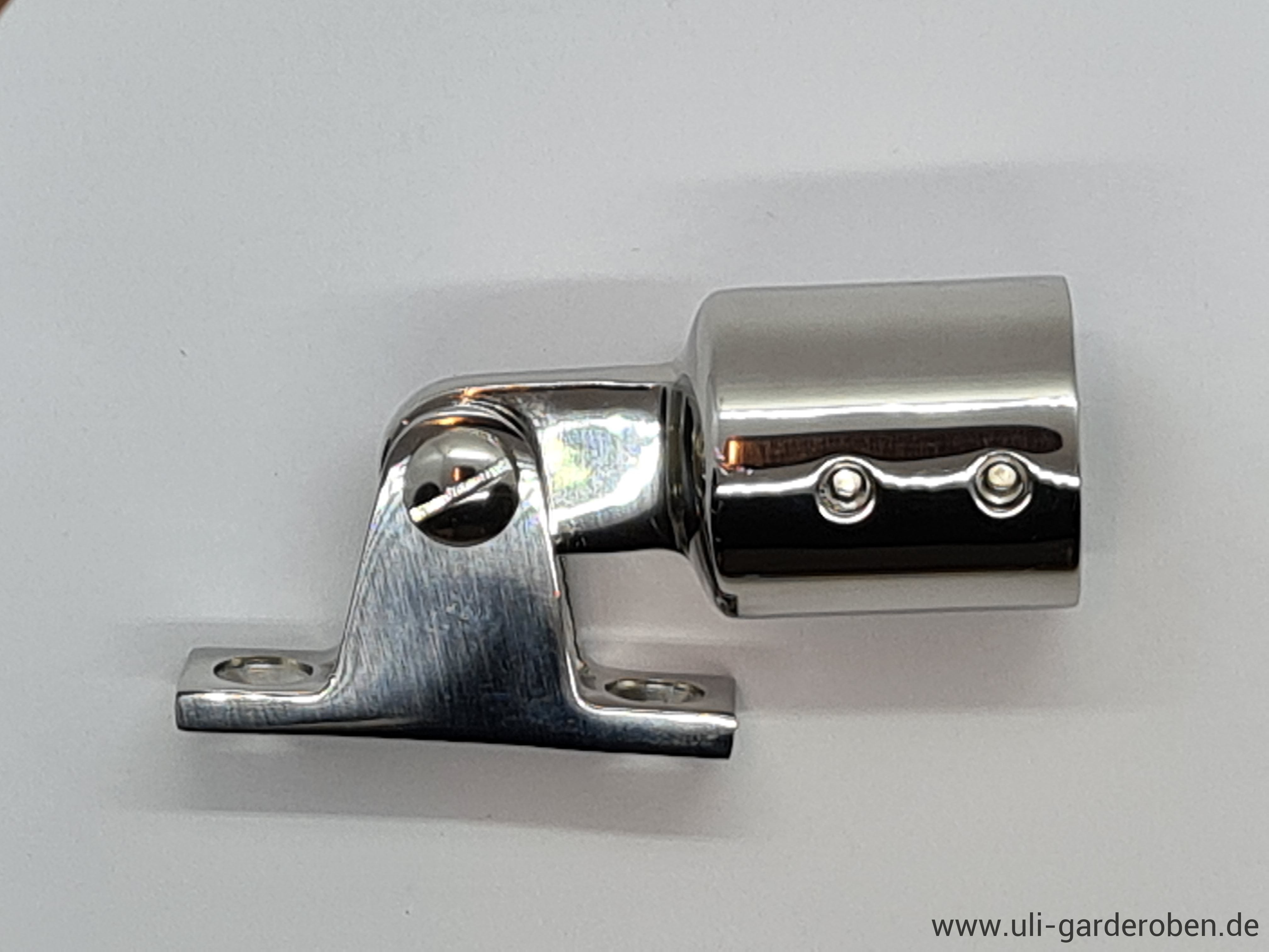 Halterung Flex Für Dachschrägen Edelstahl poliert für ULi Garderobenstange