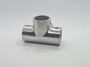 T3D-Verbinder 90° Edelstahl geschliffen ULi Garderobenstange