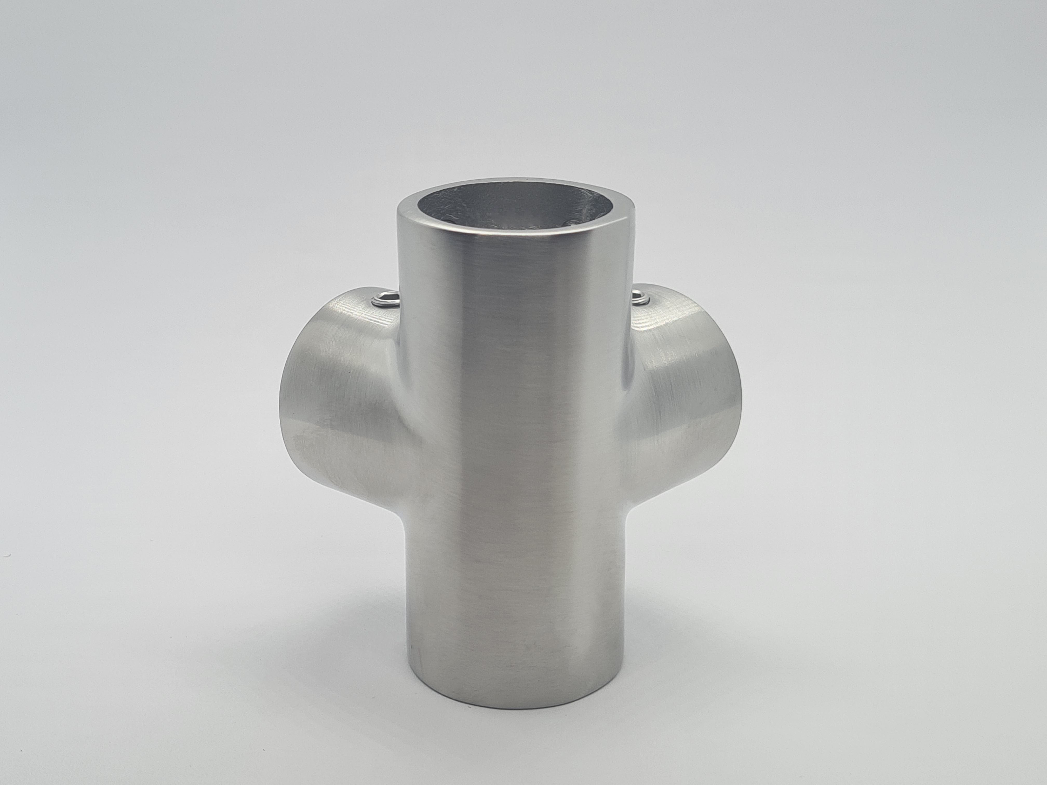 T3D-Verbinder 90° Edelstahl geschliffen ULi Garderobenstange