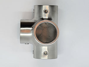 T3D-Verbinder 90° Edelstahl geschliffen ULi Garderobenstange