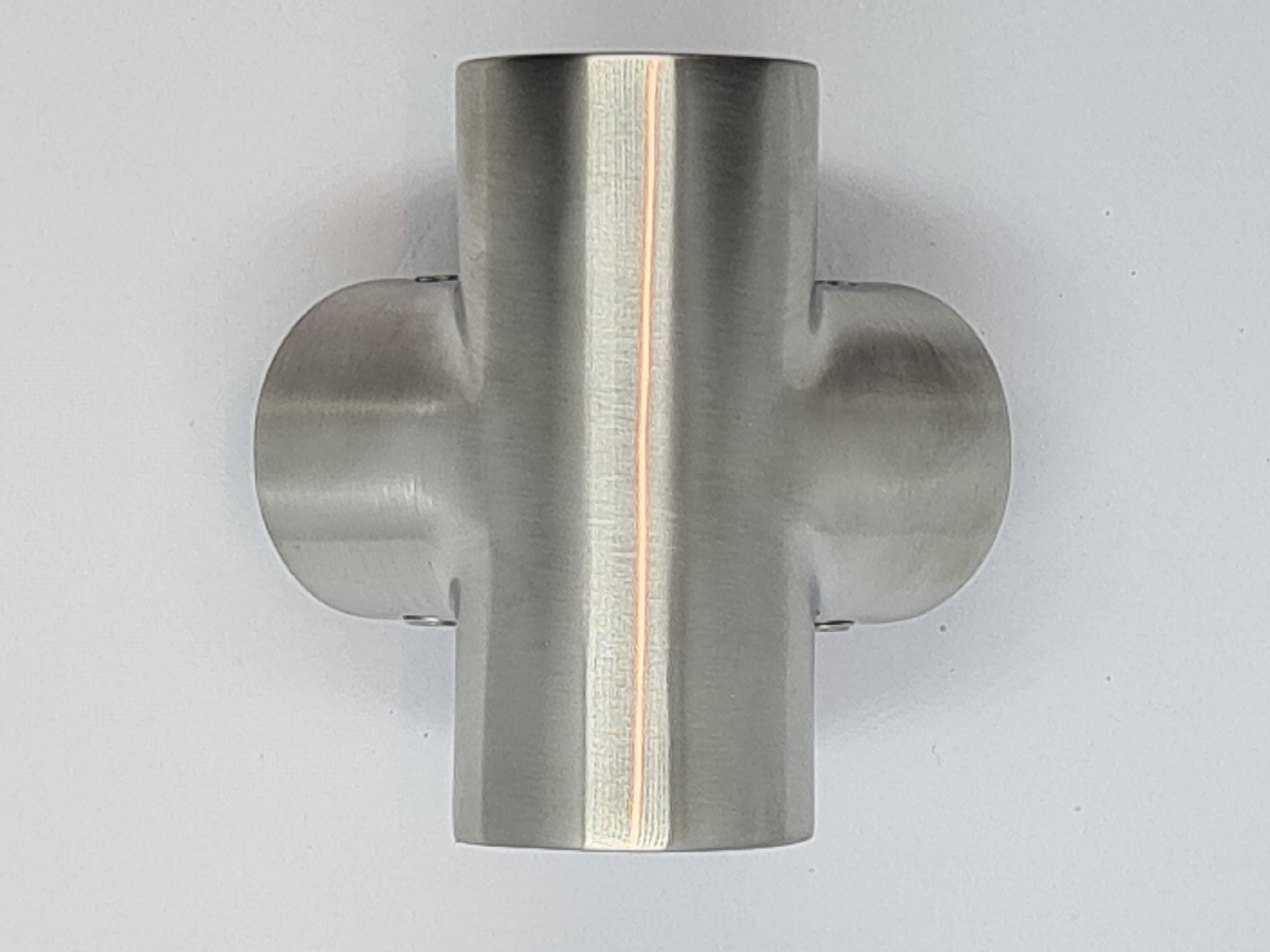 T3D-Verbinder 90° Edelstahl geschliffen ULi Garderobenstange