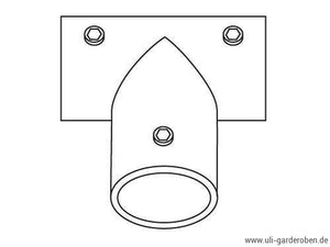 T-Verbinder 90° Edelstahl geschliffen für ULi Garderobenstange